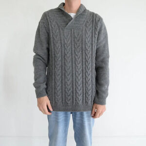 Bluespheres Originals Fireze Fine Cable Knit 30% Wool Pullover Sweater - Size XL